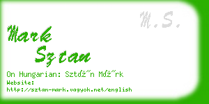 mark sztan business card